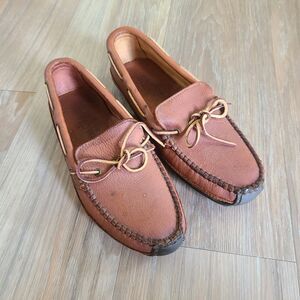 Minnetonka Moosehide Moccasins Men’s Size 9.5 Brown Leather 758 Weekend Driver